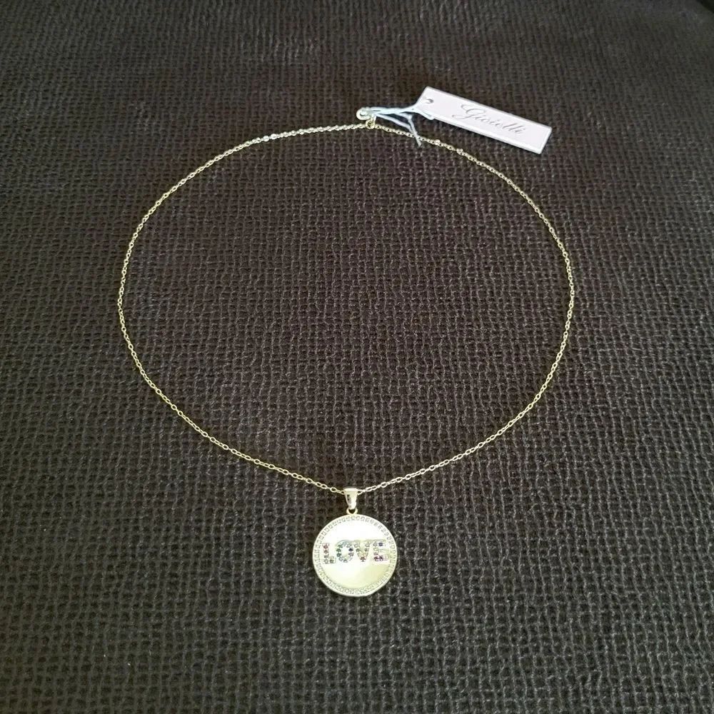 Gioielli LOVE❤ Disc📀 Pendant Necklace - Picture 2 of 11